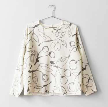 hand-painted vintage silk shirt | sakura - image 1