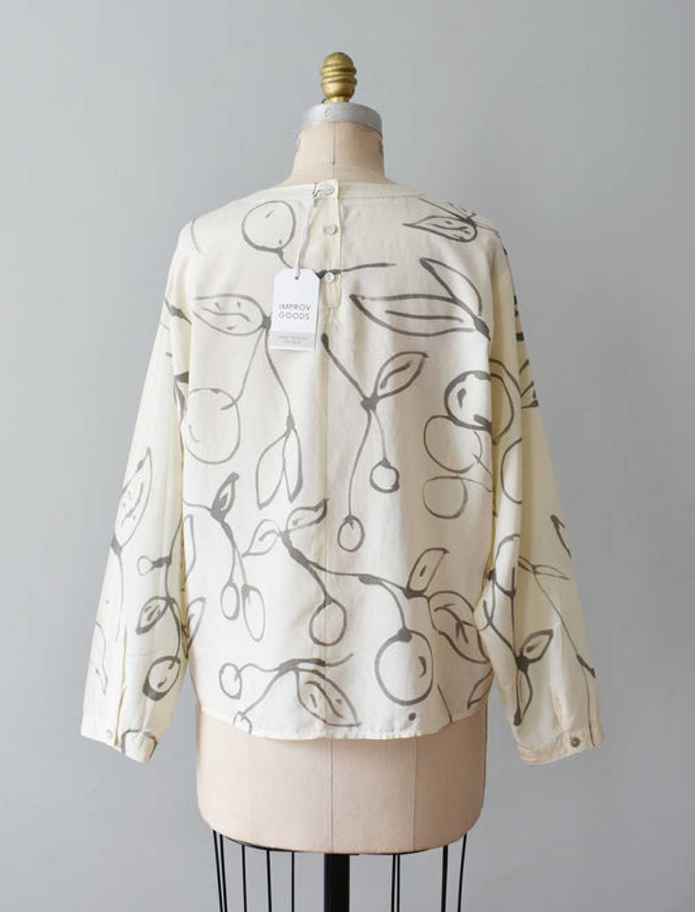 hand-painted vintage silk shirt | sakura - image 6