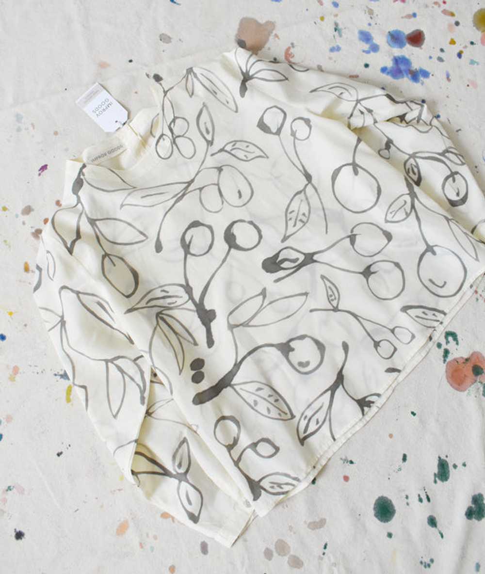 hand-painted vintage silk shirt | sakura - image 7