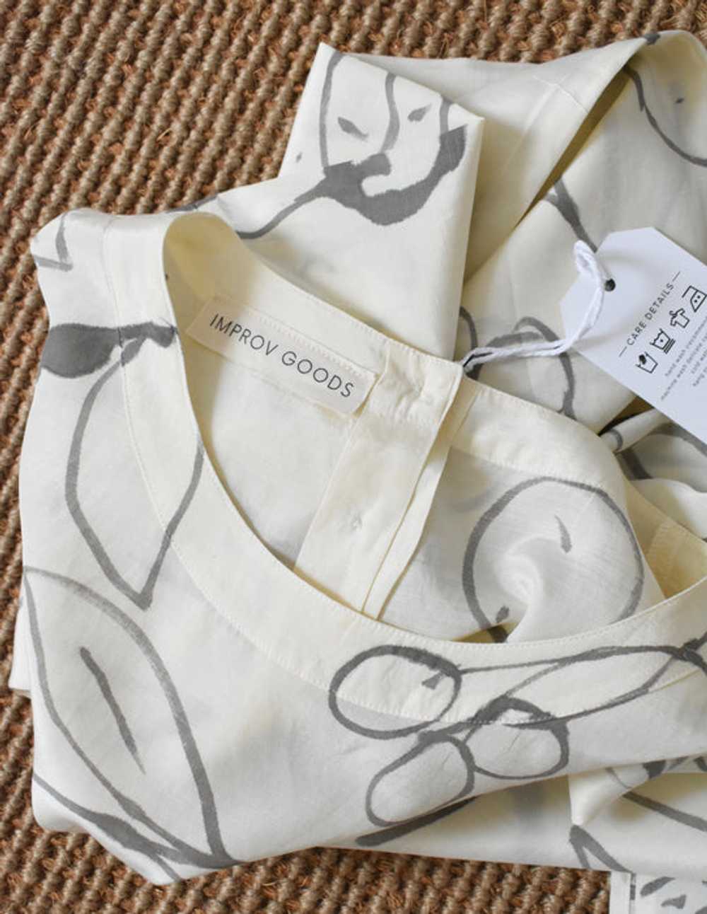hand-painted vintage silk shirt | sakura - image 8
