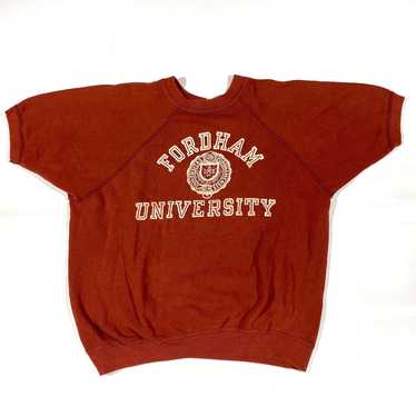 70s Champion Fordham University Short Sleeve Swea… - image 1