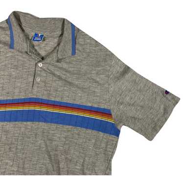 80s Champion rainbow polo XL fit - image 1