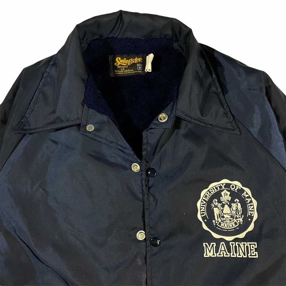 80s Maine university coaches jacket medium - image 2