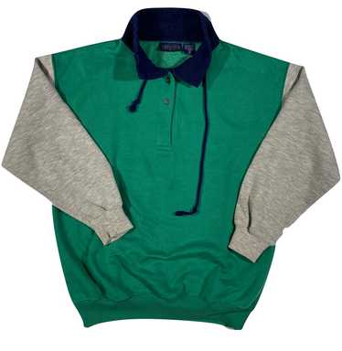80s Tie neck sweatshirt. medium - image 1