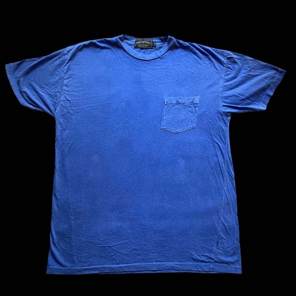 90s Polo Country Pocket T-Shirt 100% Cotton Large - image 2