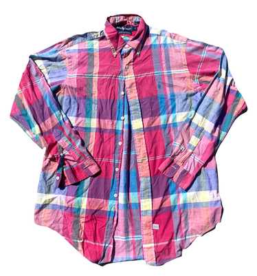 90s Polo ralph lauren madras plaid shirt. medium - image 1