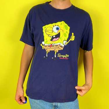 Sponge Bob Nickelodeon 2003 T-Shirt The Many Faces - Depop