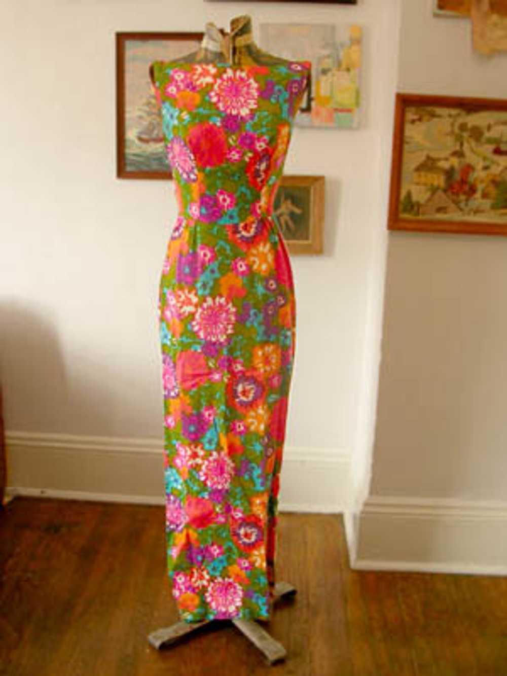 Floral print gown - image 1