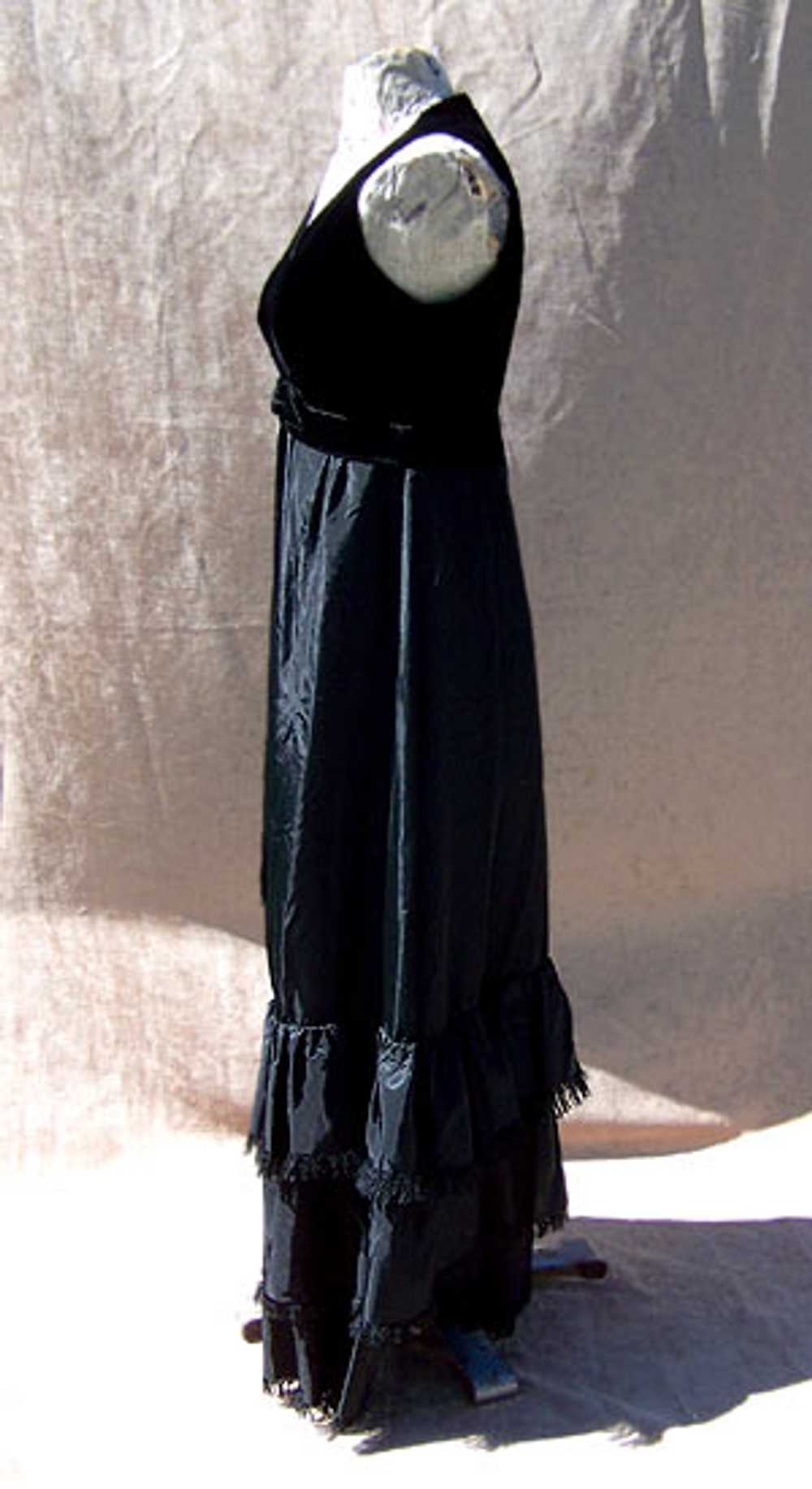 Velvet & taffeta gown - image 4