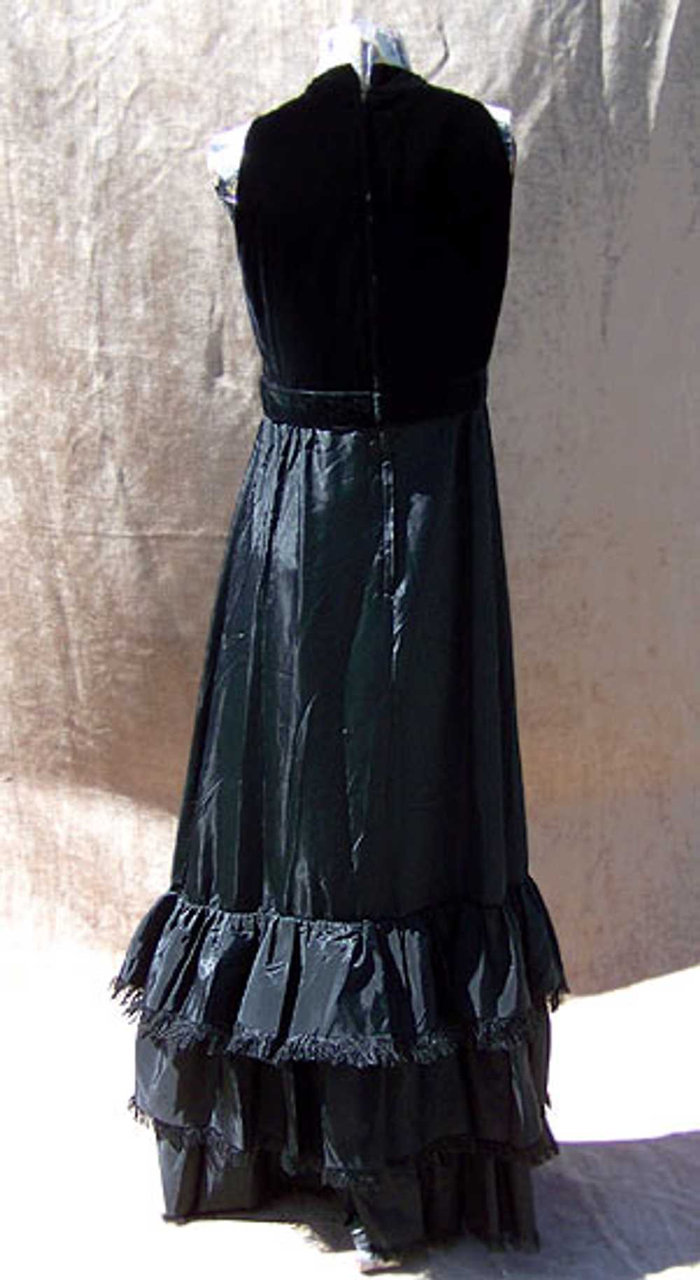 Velvet & taffeta gown - image 5
