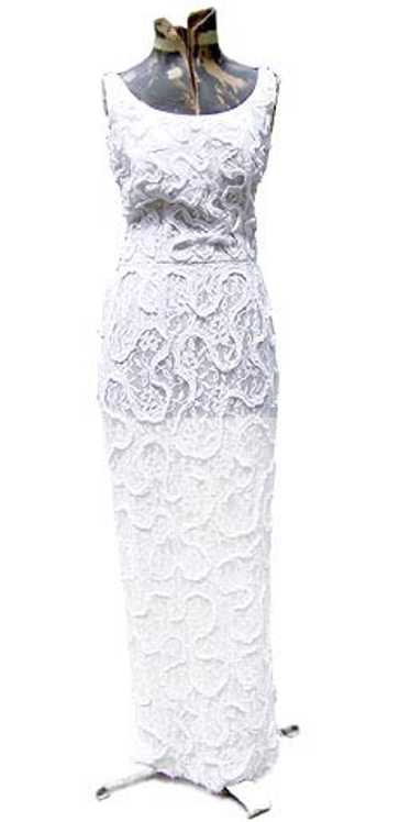 Ribbon-worked lace gown