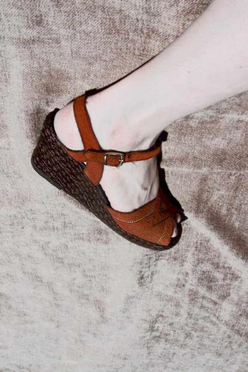 Suede platform sandals - image 5