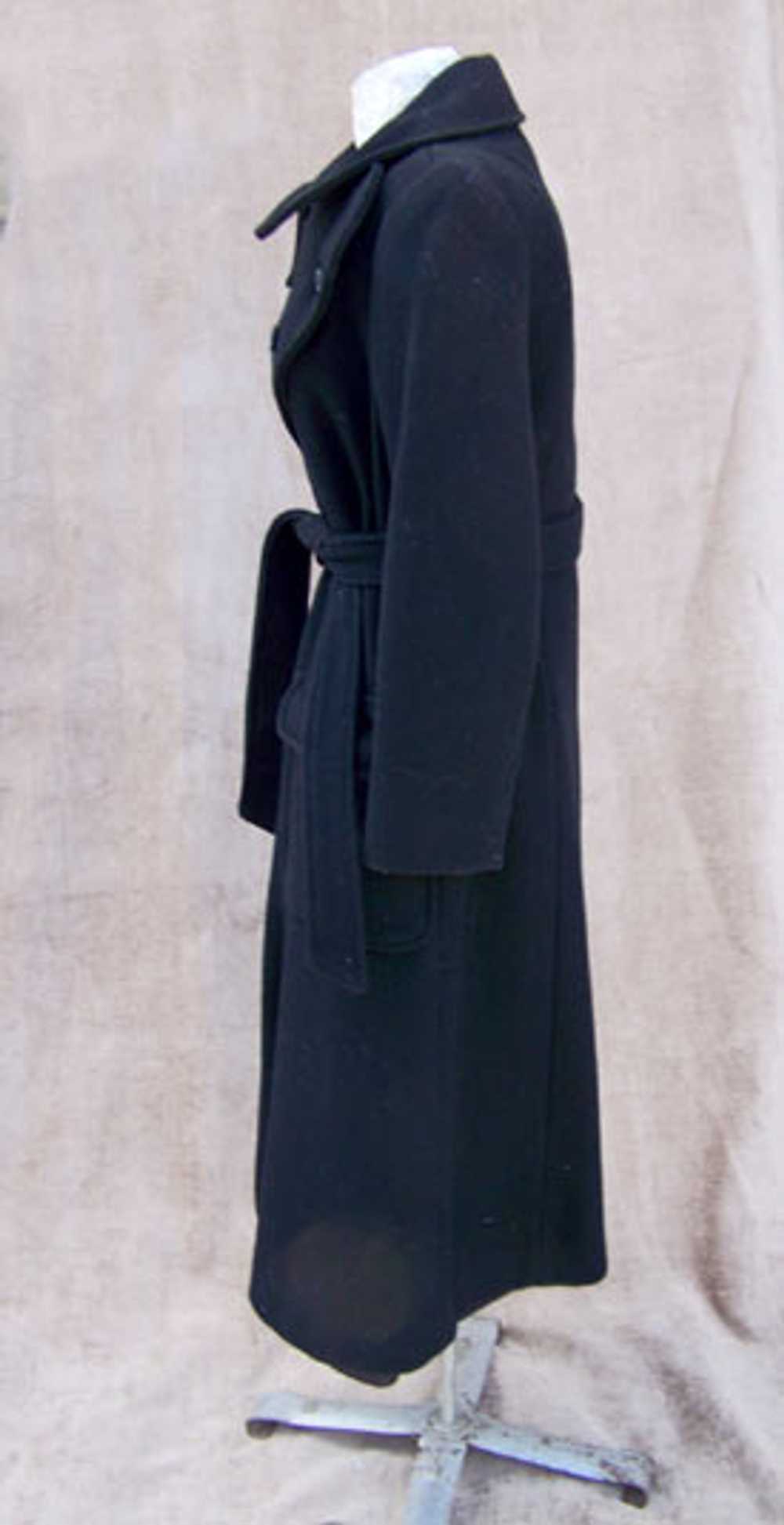 Military-styled belted wool coat - image 3