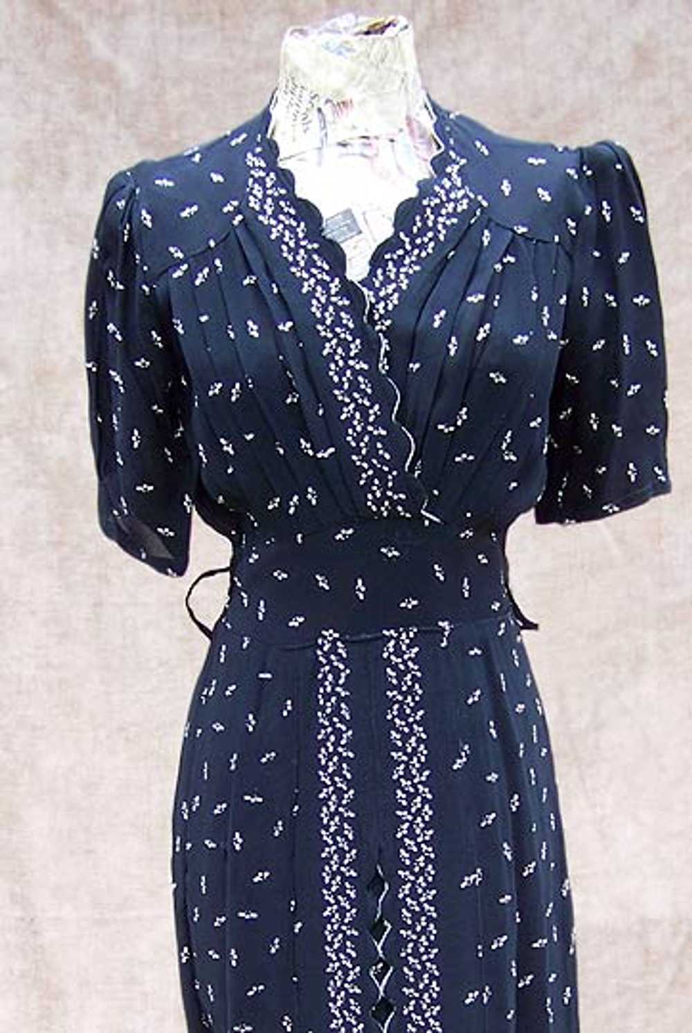 Stenciled & scalloped dress - image 6