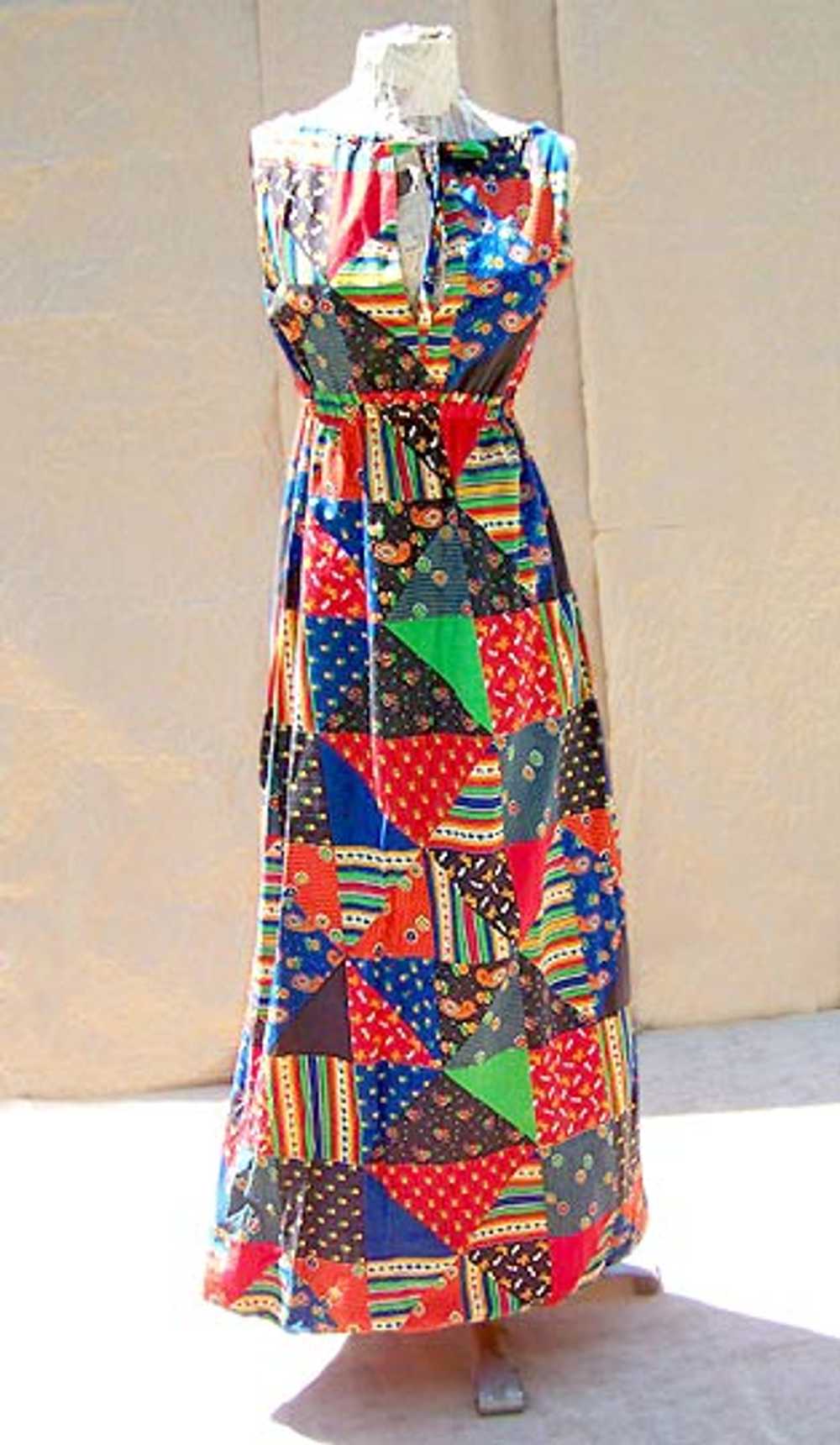 Patchwork maxi dress - image 3