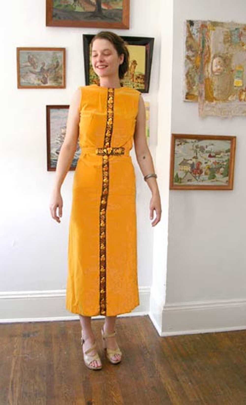 Amber velvet gown - image 1