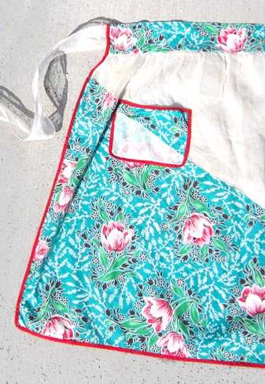 Sheer & floral hostess apron