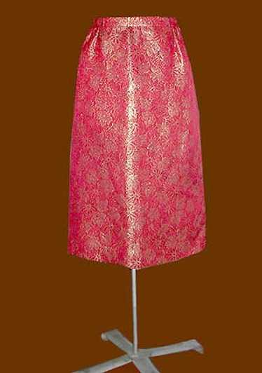 Flame silk brocade skirt