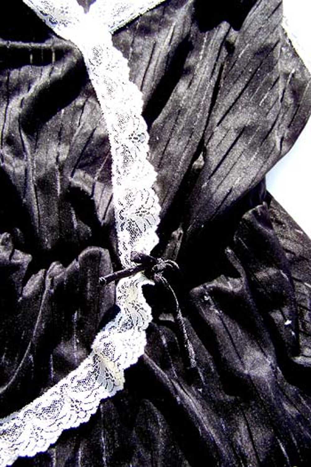 Black pinstripe teddy - image 2