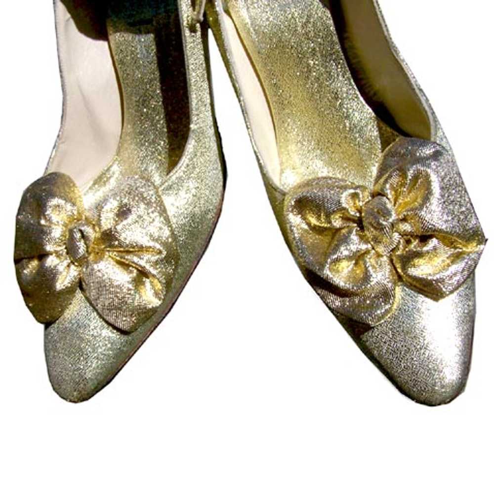 Jellef's gold lamé stilettos - image 2