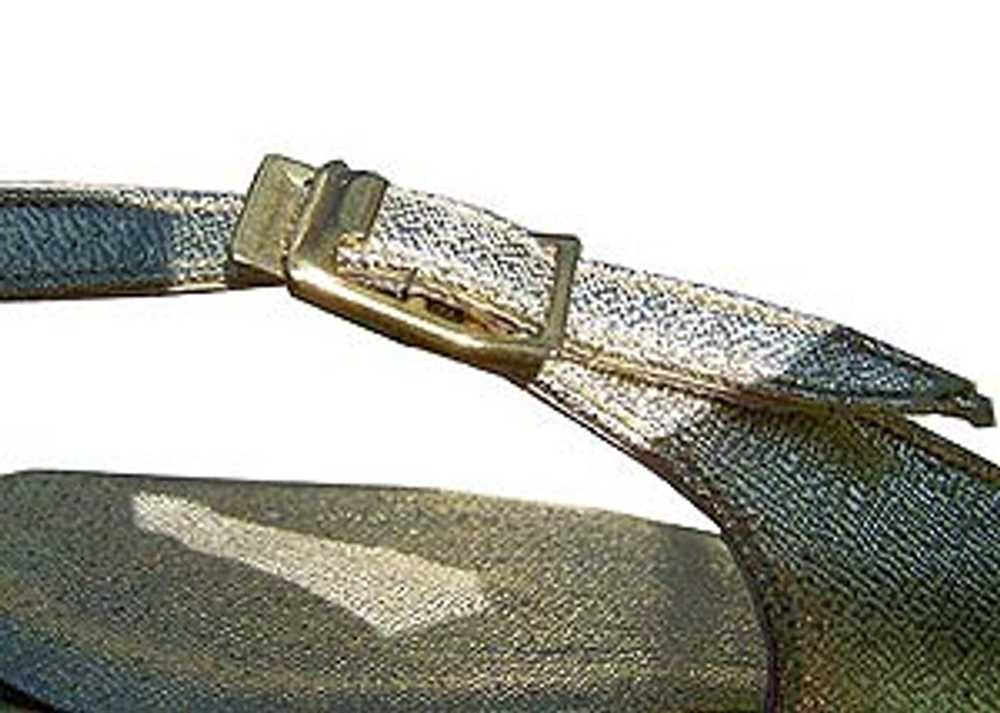 Jellef's gold lamé stilettos - image 5