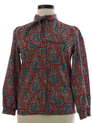 1970's Alfred Dunner Womens Paisley Print Secretar