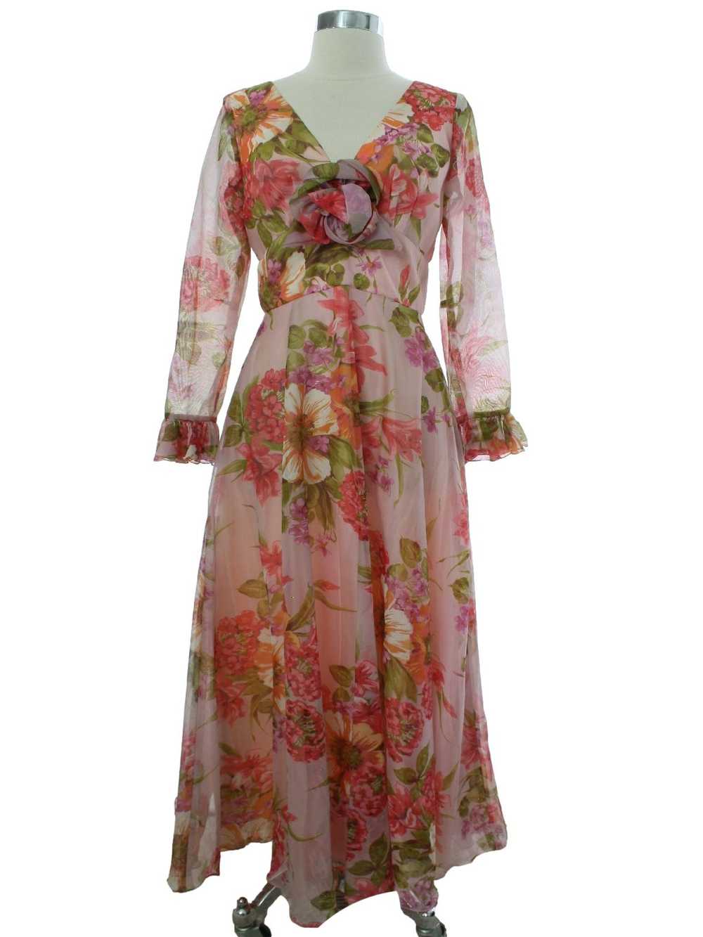 1970's Prom Or Cocktail Maxi Dress - image 1