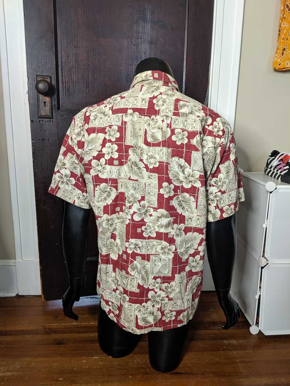 Pierre Cardin × Vintage Red floral Hawaiian shirt - image 2