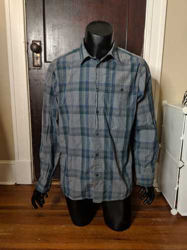 The North Face Grey plaid buttondown shirt