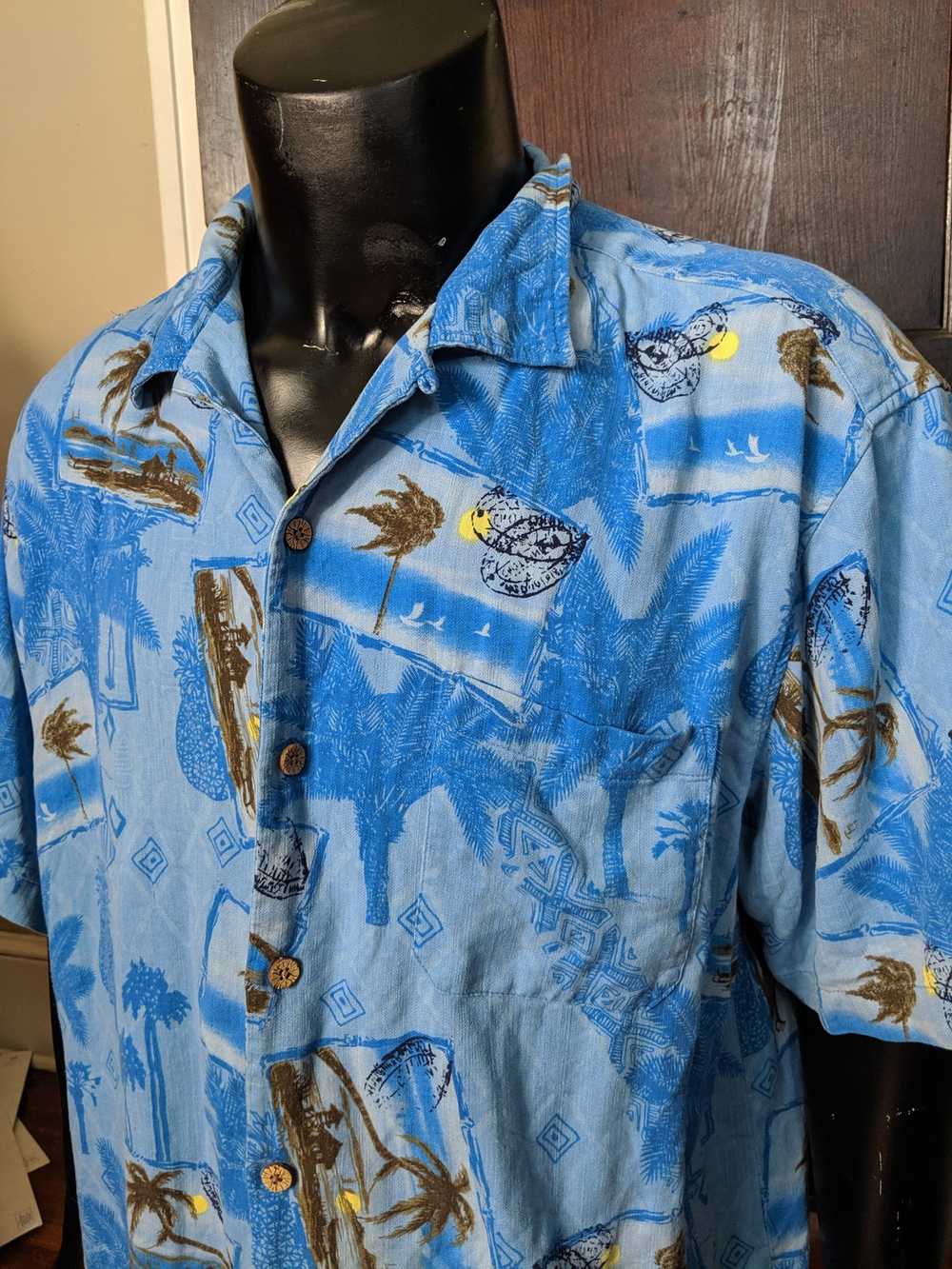 Caribbean × Hawaiian Shirt Caribbean Joe silk cam… - image 2
