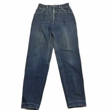 Vintage 80s LEE Pin Strip Denim Jeans 28x31 Blue D