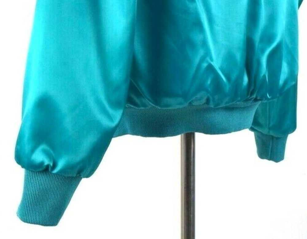 Vintage 90s Green Satin Jacket Windbreaker Shrine… - image 5