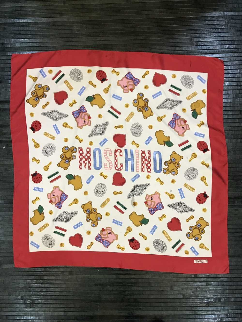 Moschino AUTHENTIC MOSCHINO SILK SCARF 34”x35” - image 1