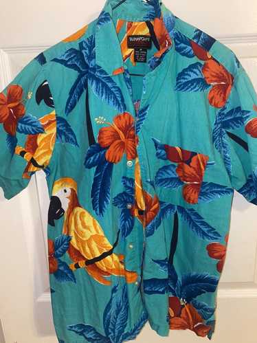Hawaiian Shirt × Vintage Parrots and Palms Hawaii… - image 1
