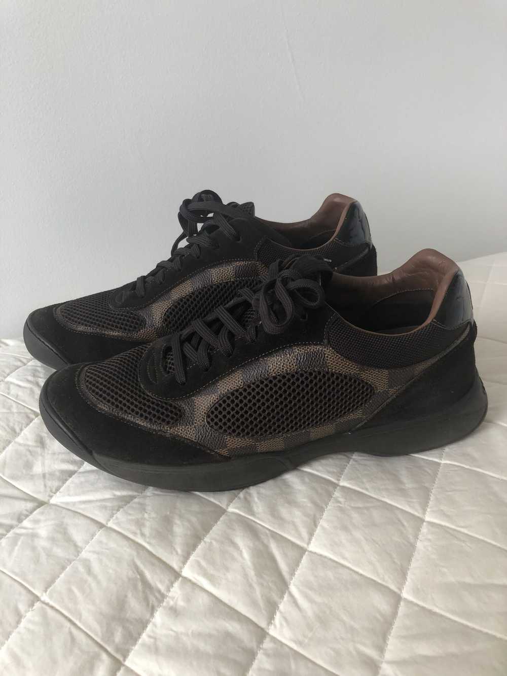 Louis Vuitton Brown Suede and Leather Low tops - image 1