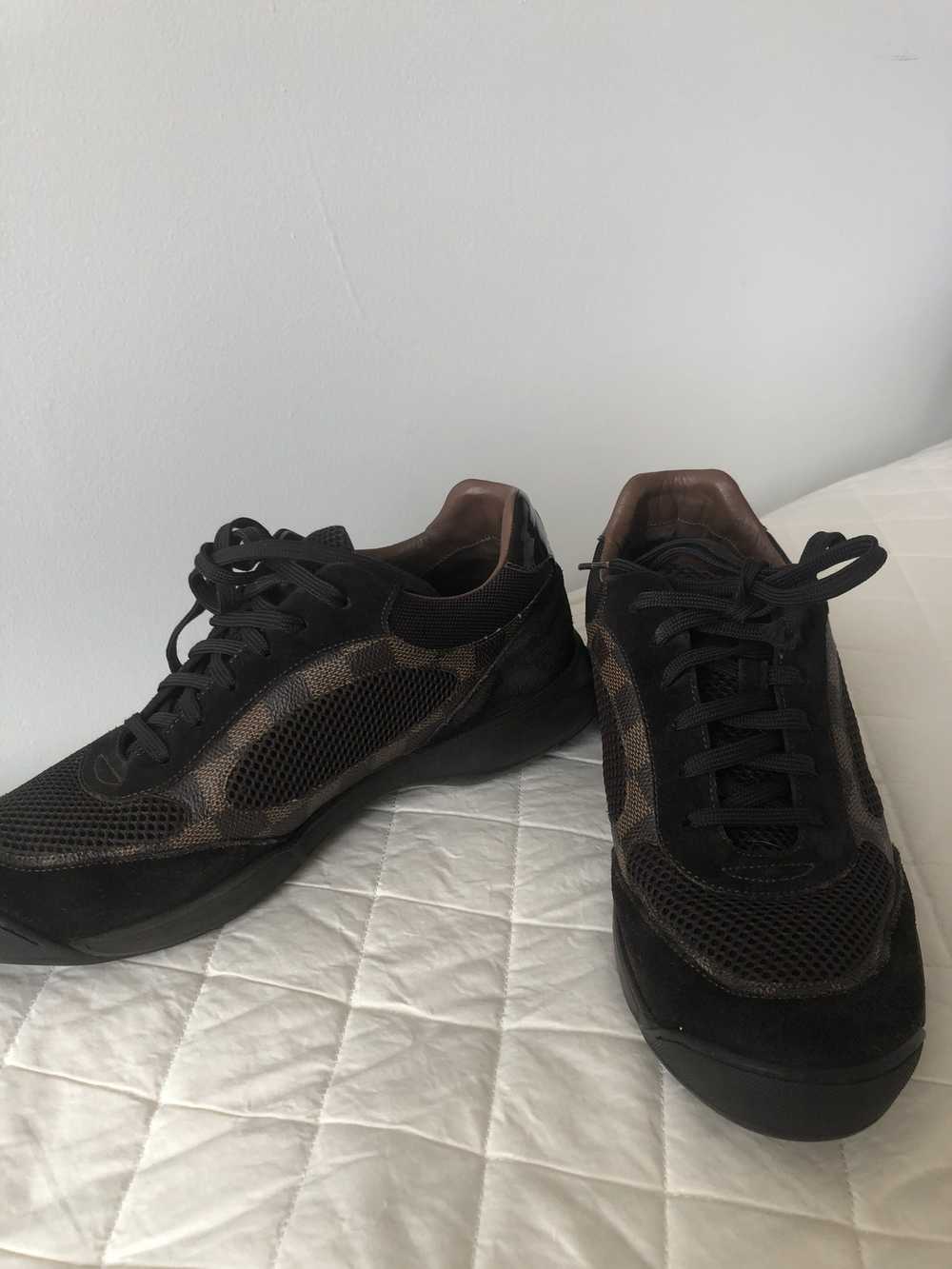 Louis Vuitton Brown Suede and Leather Low tops - image 2