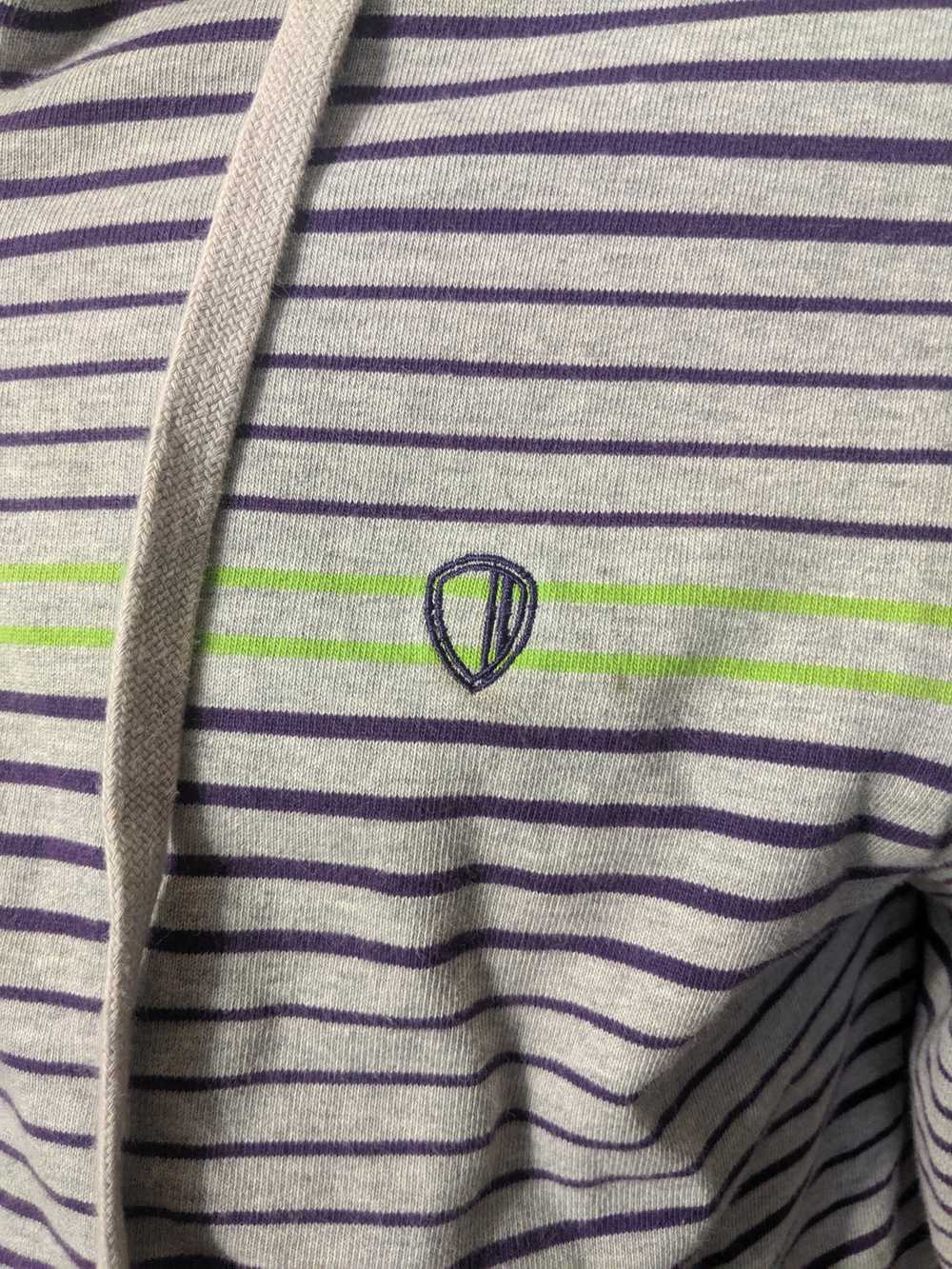 Ben Sherman Striped logo knit zip-up hoodie - image 2