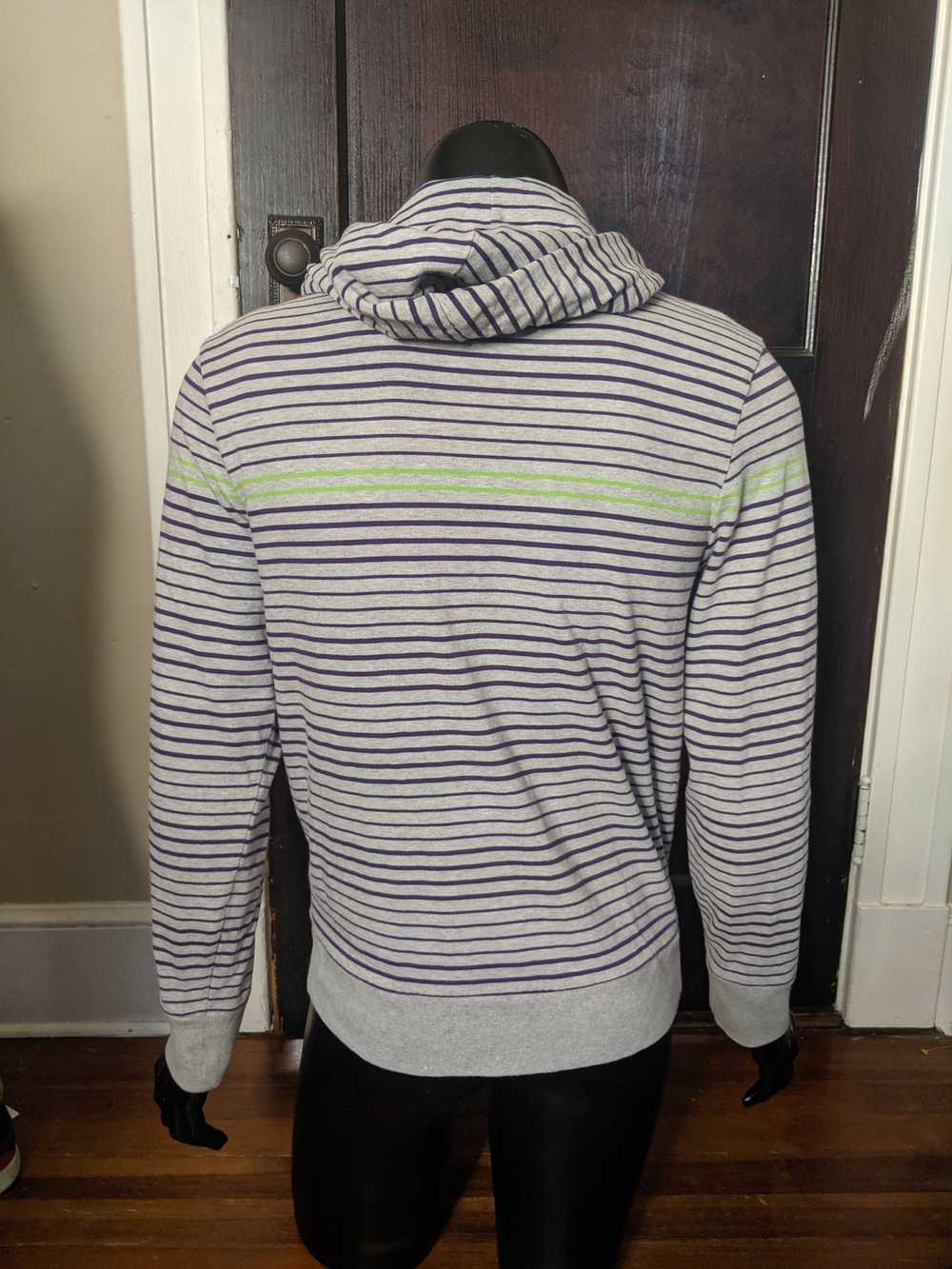 Ben Sherman Striped logo knit zip-up hoodie - image 7