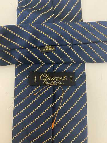 Charvet Charvet blue silk tie made in France