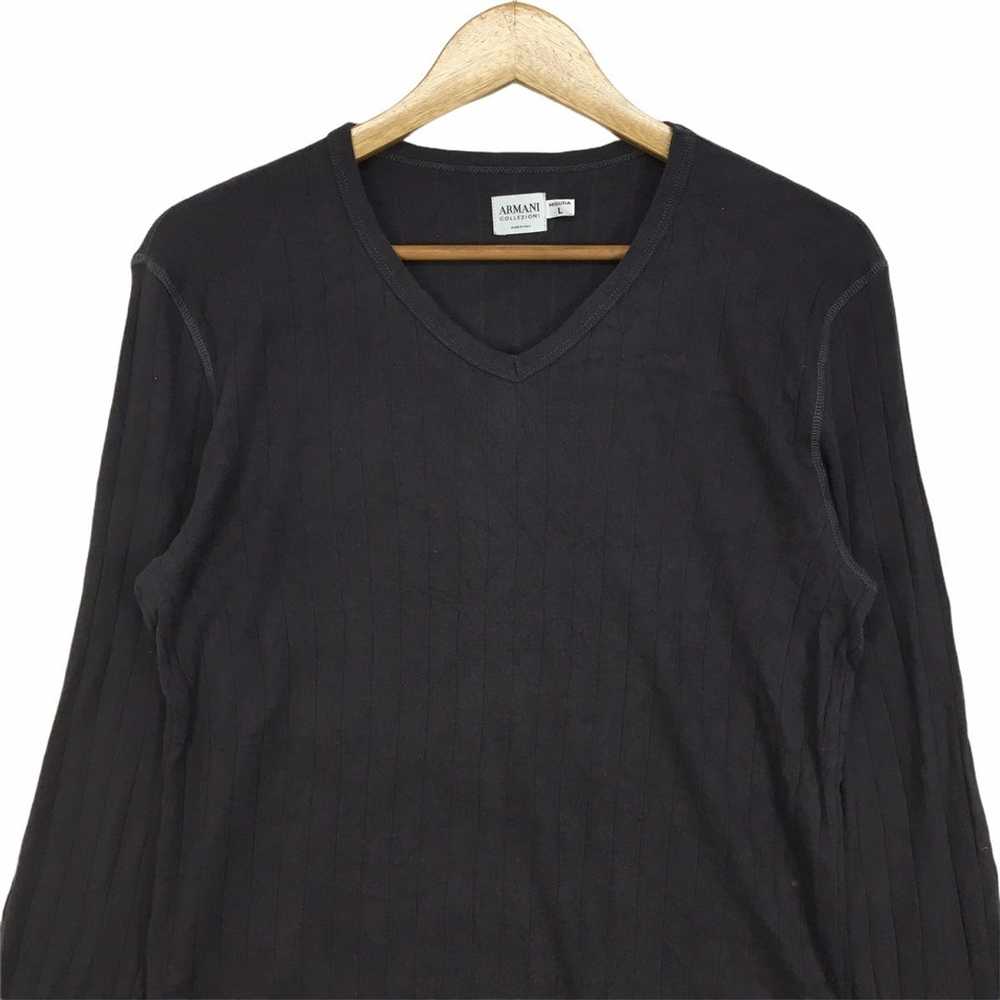 Armani ARMANI Collezioni V-Neck Long Sleeve Shirt… - image 2