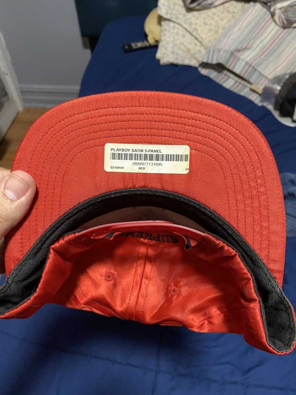 Supreme Ss16 playboy satin 5 panel hat - image 2