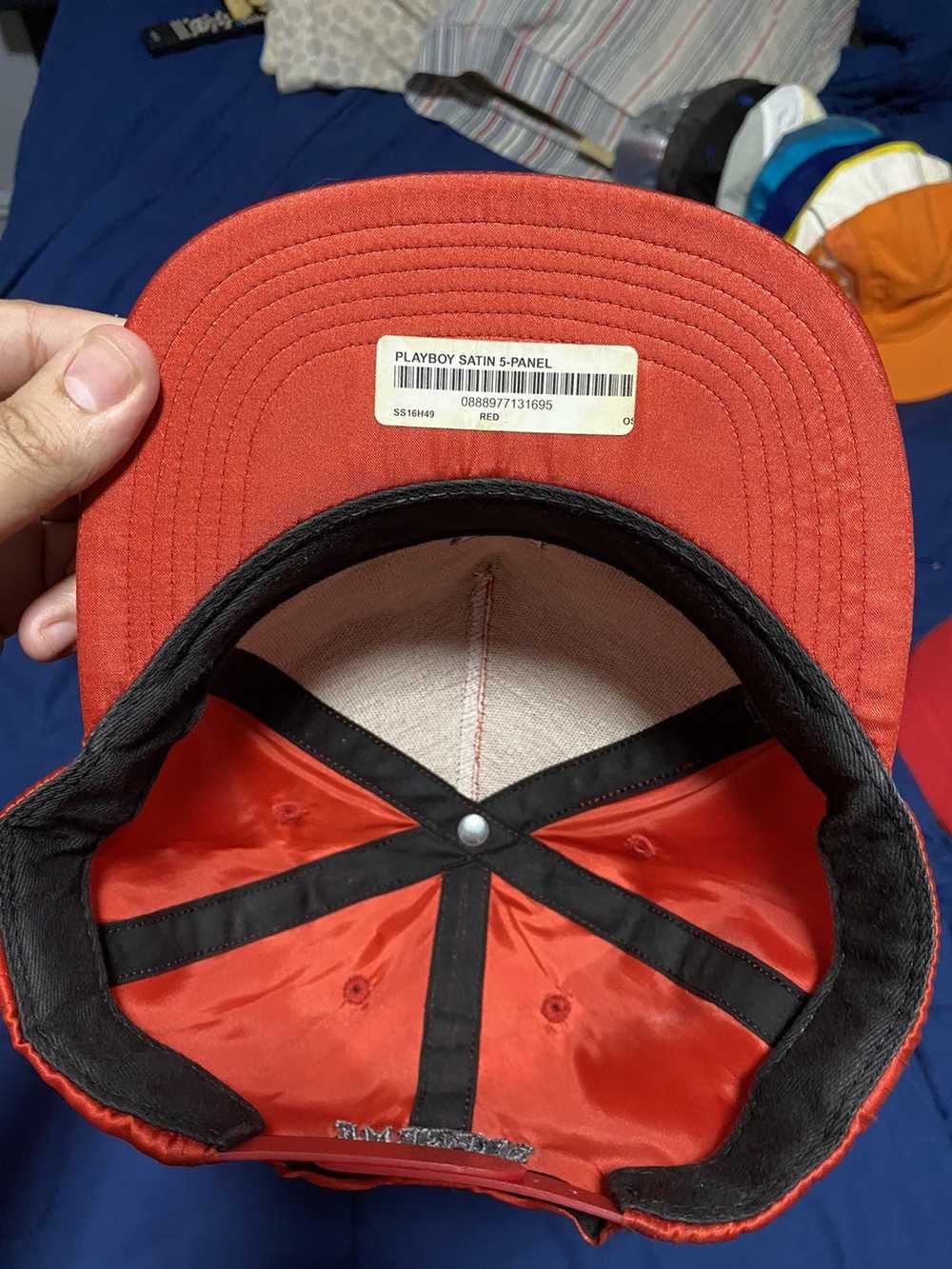 Supreme Ss16 playboy satin 5 panel hat - image 5