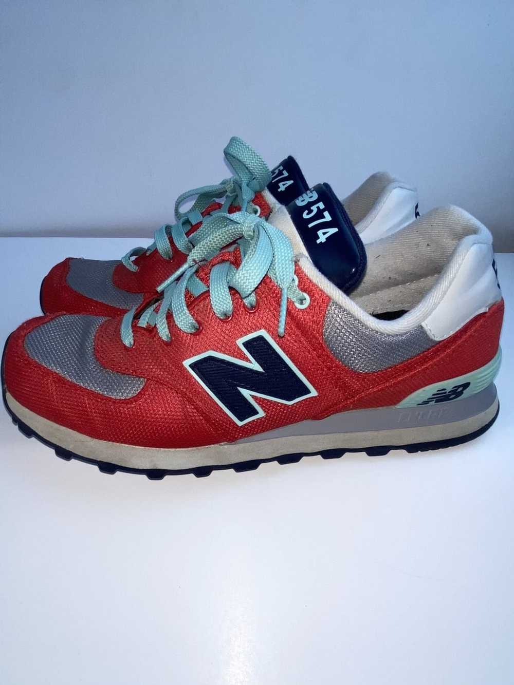 New Balance New Balance 574 Econ red teal shoes - image 11