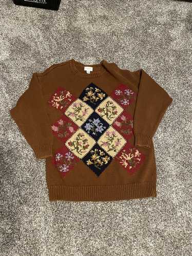 Van Heusen × Vintage Van Heusen Brown Knitted Swe… - image 1