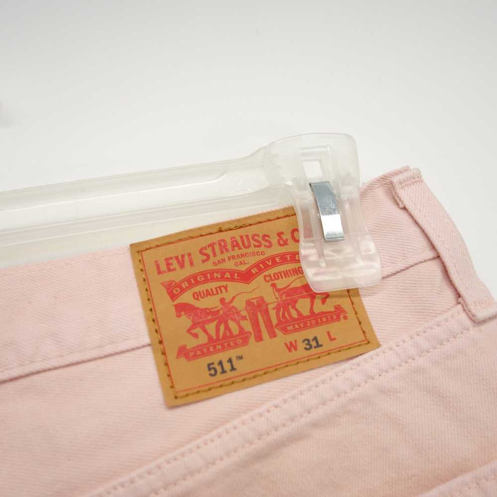 Levi's 511 Salomon Pink Cut Off Distressed Denim … - image 6