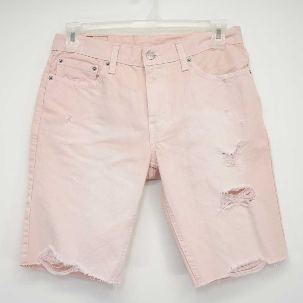 Levi's 511 Salomon Pink Cut Off Distressed Denim … - image 9