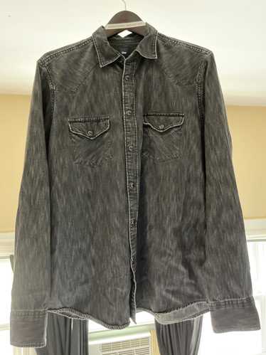 Gap × Vintage Gap button up faded black shirt