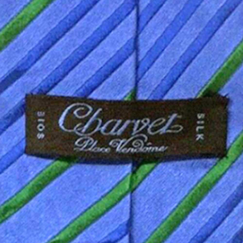 Charvet Charvet Place Vendome Tie Blue Green Stri… - image 3