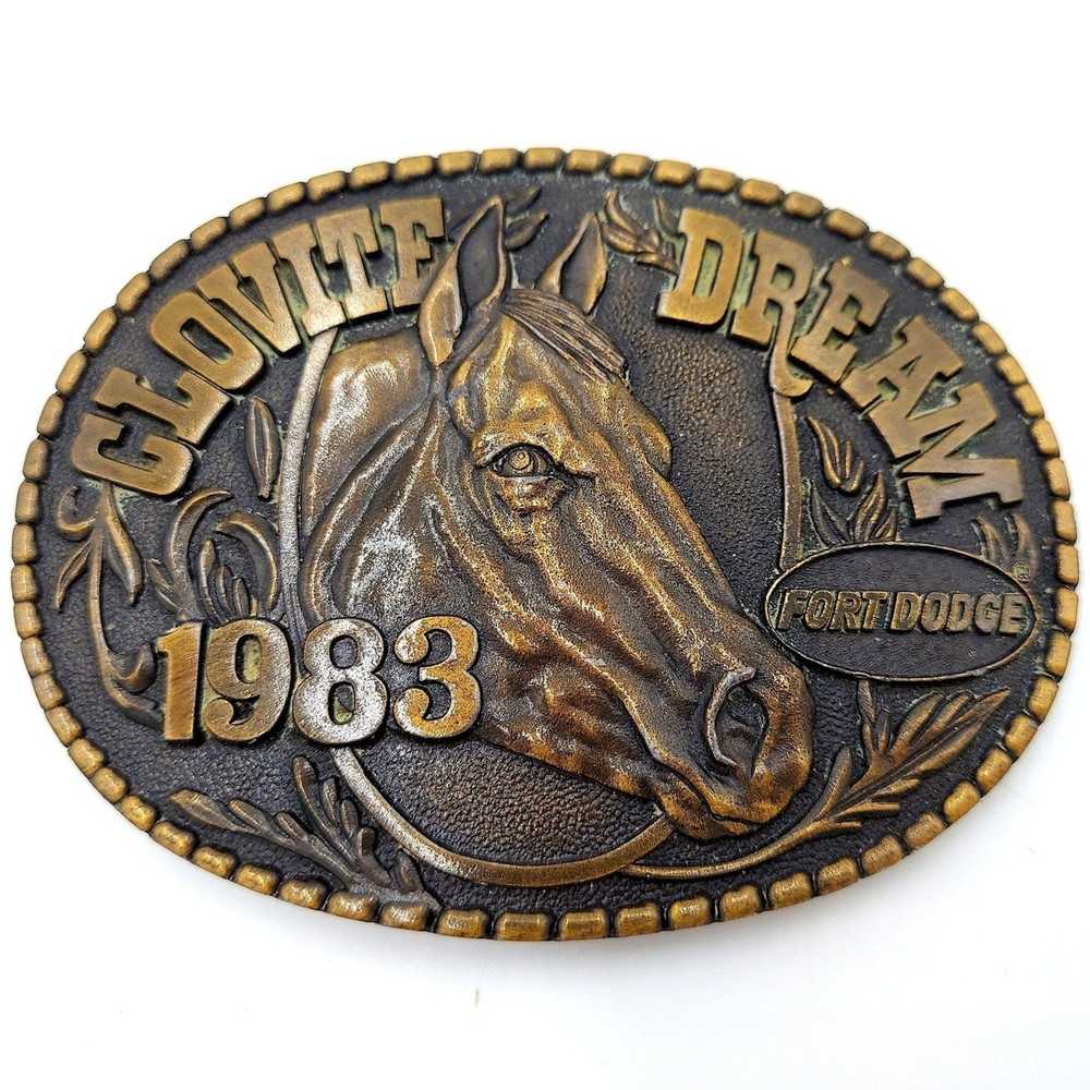 Other Clovite Dream Belt Buckle Horse Head 1983 F… - image 1
