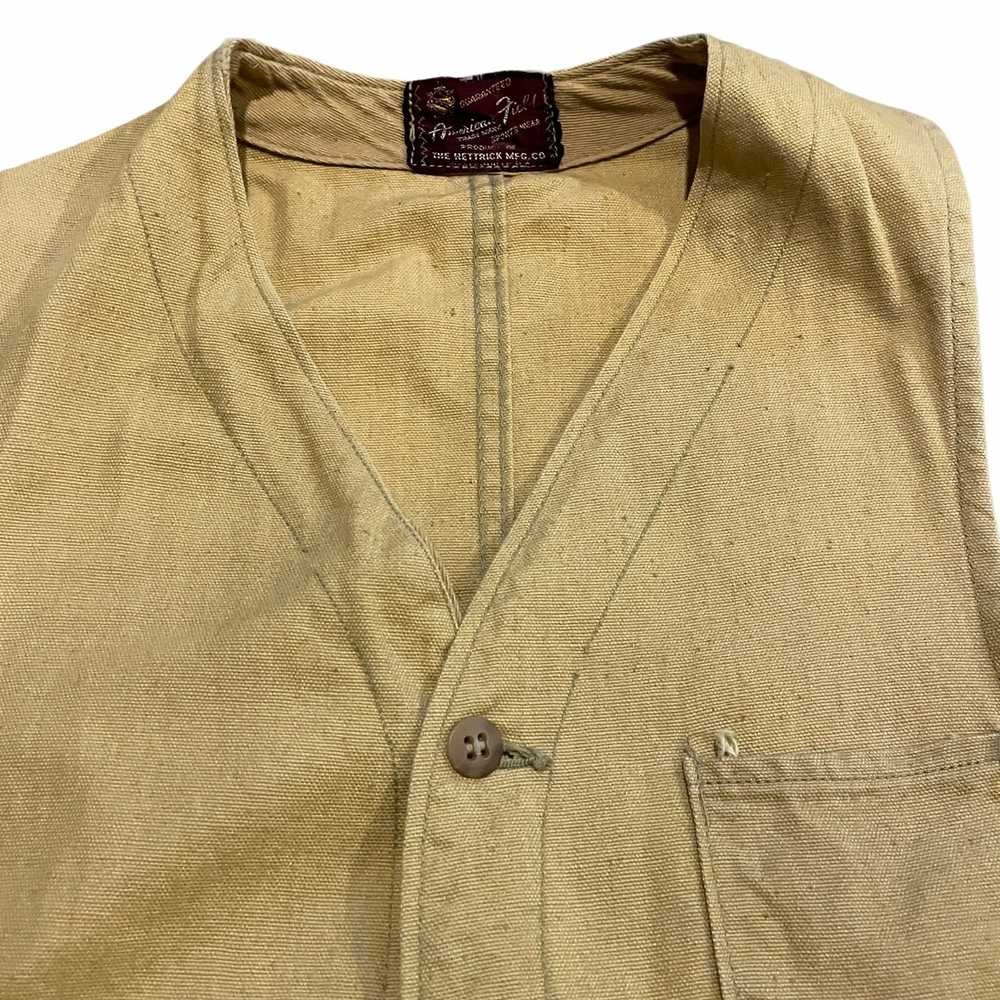 Vintage 40S VTG American Field Cotton Beige Hunti… - image 5